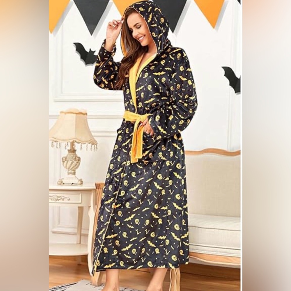 Halloween Themed Hooded Robe
